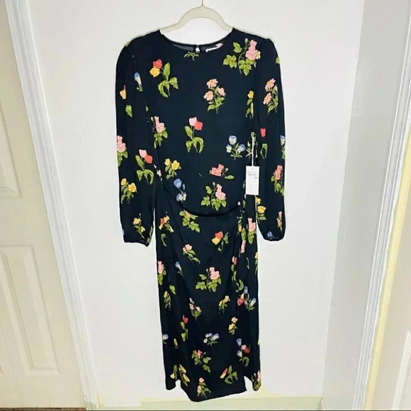 NWT Reformation Reza Floral Dress Night Bloom - Picture 2 of 8